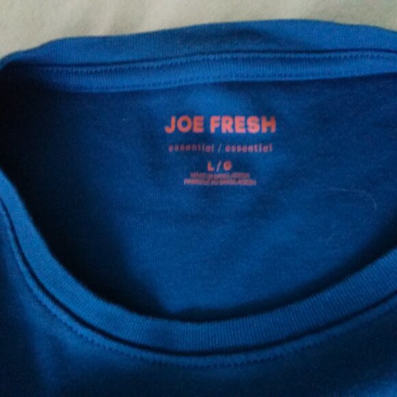 Joe Fresh Women's Organic Cotton Long Sleeve, Dark Blue, Large - Picture 7 of 8